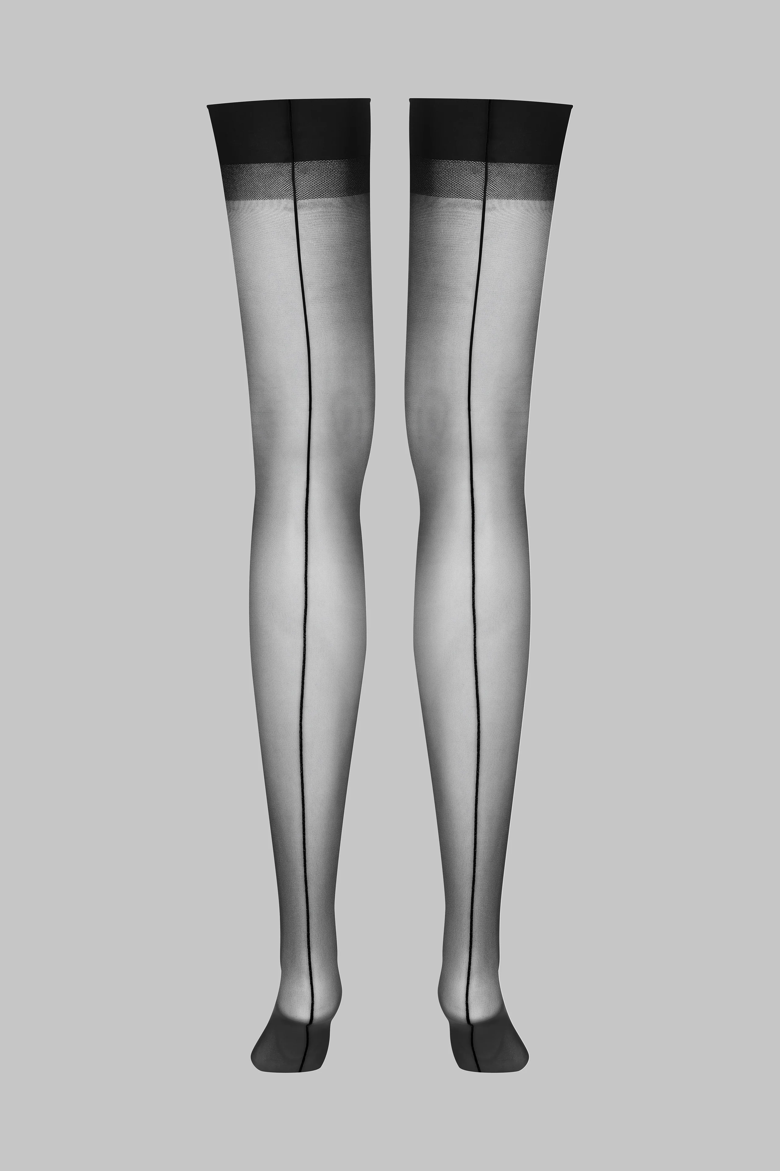 Back seamed garter stockings 20D - LEGWEAR - Image 4