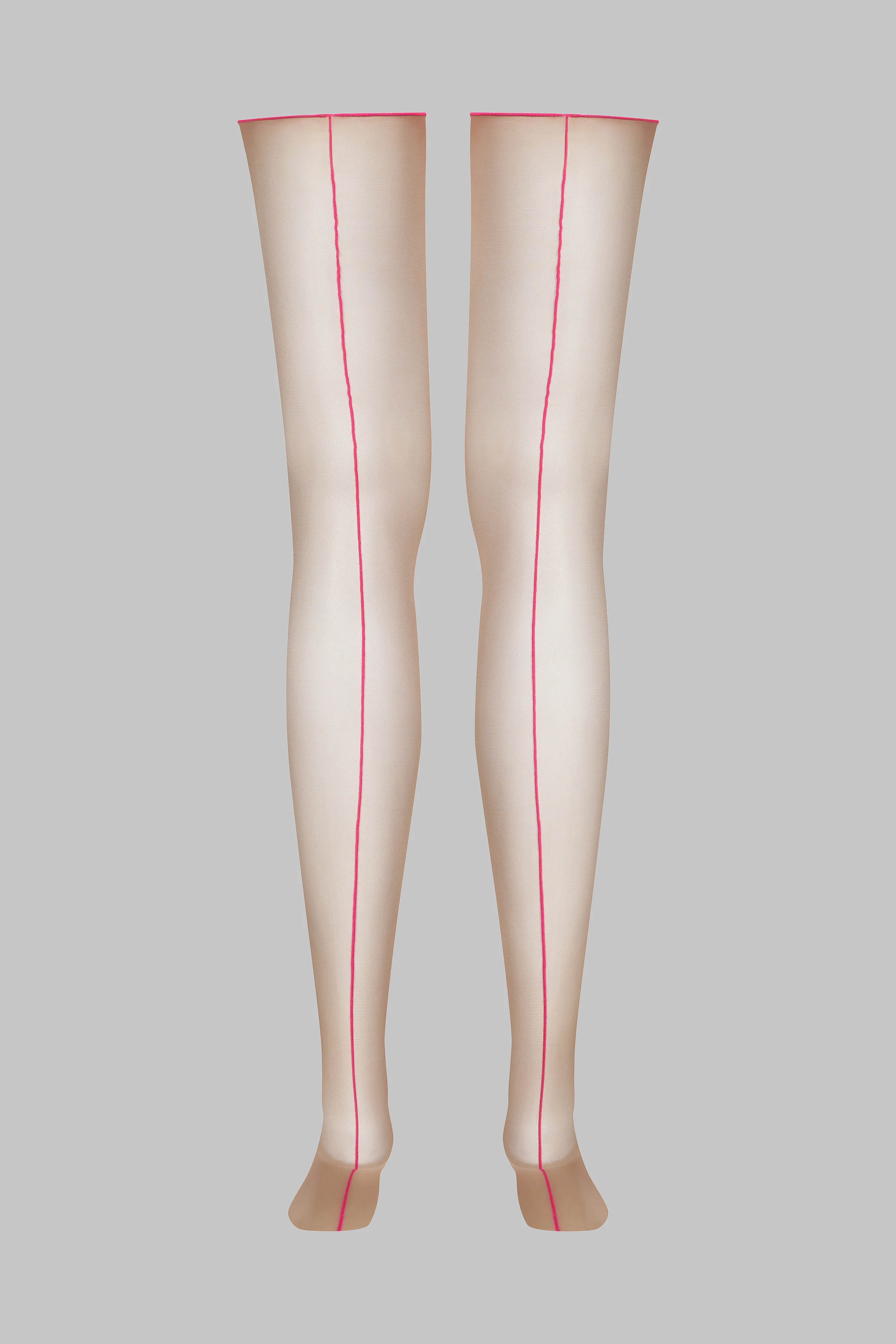 Cut and curled neon seamed stockings 20D - LEGWEAR - Image 4