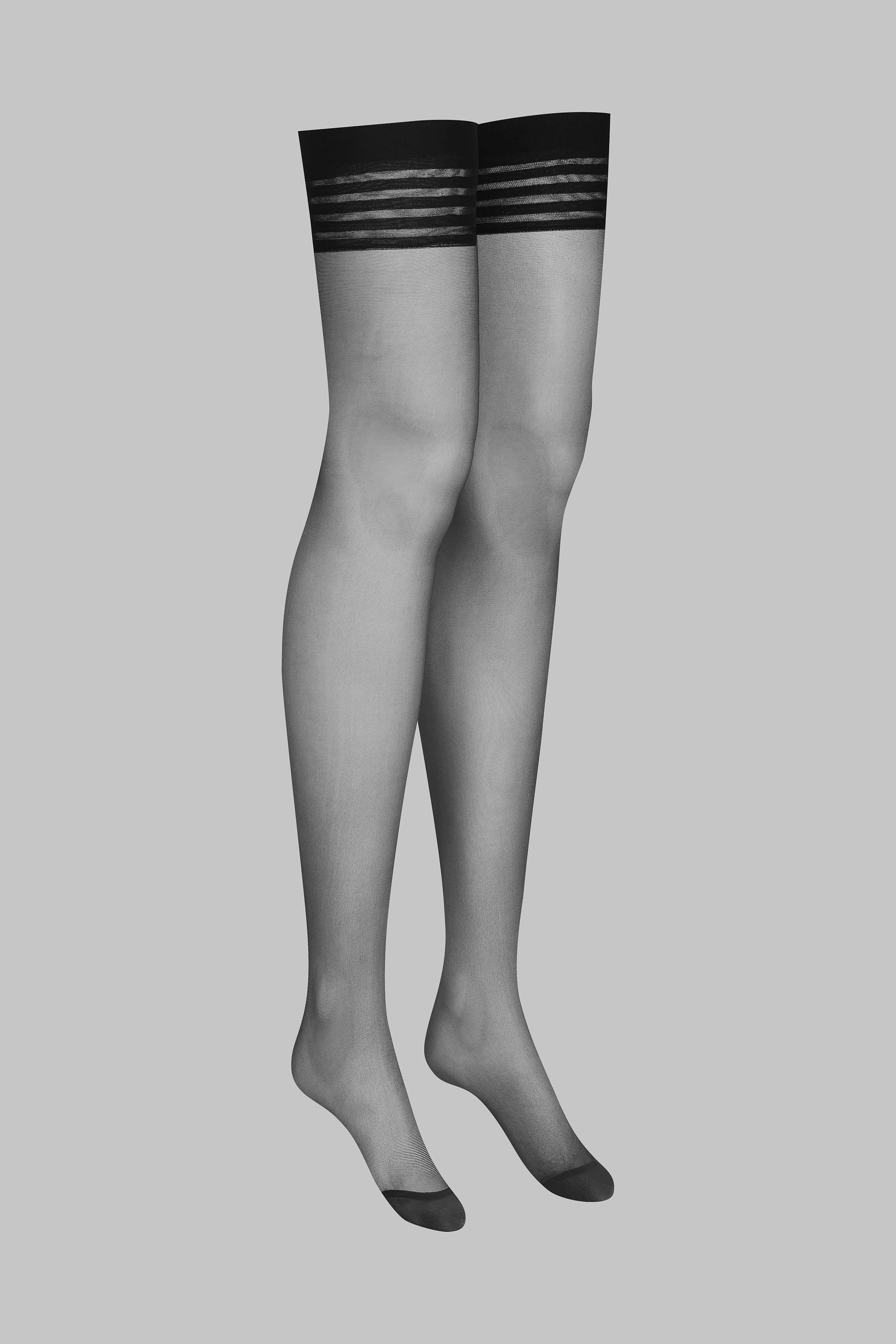 Striped garter stockings 20D - LEGWEAR - Image 4