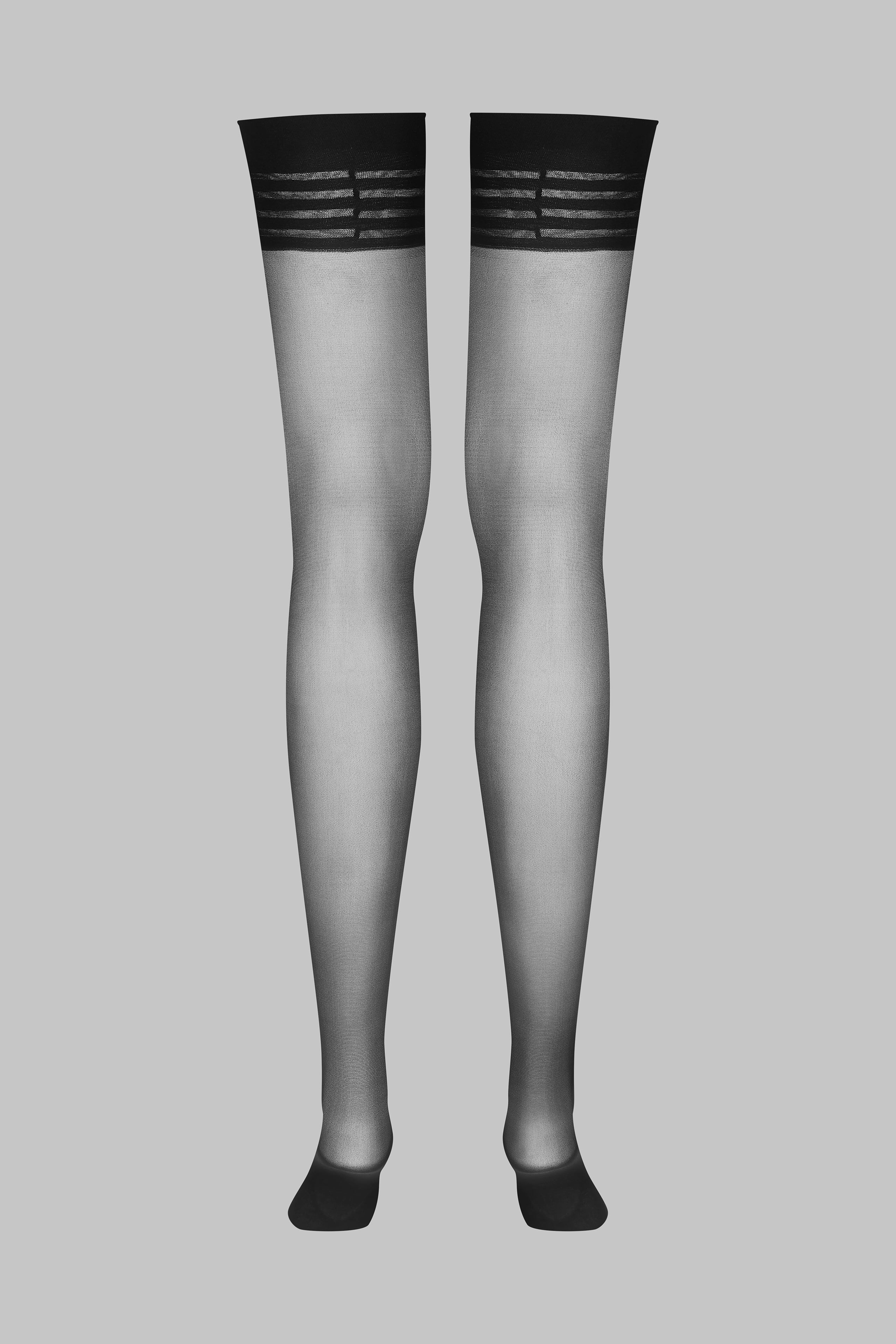 Striped garter stockings 20D - LEGWEAR - Image 5