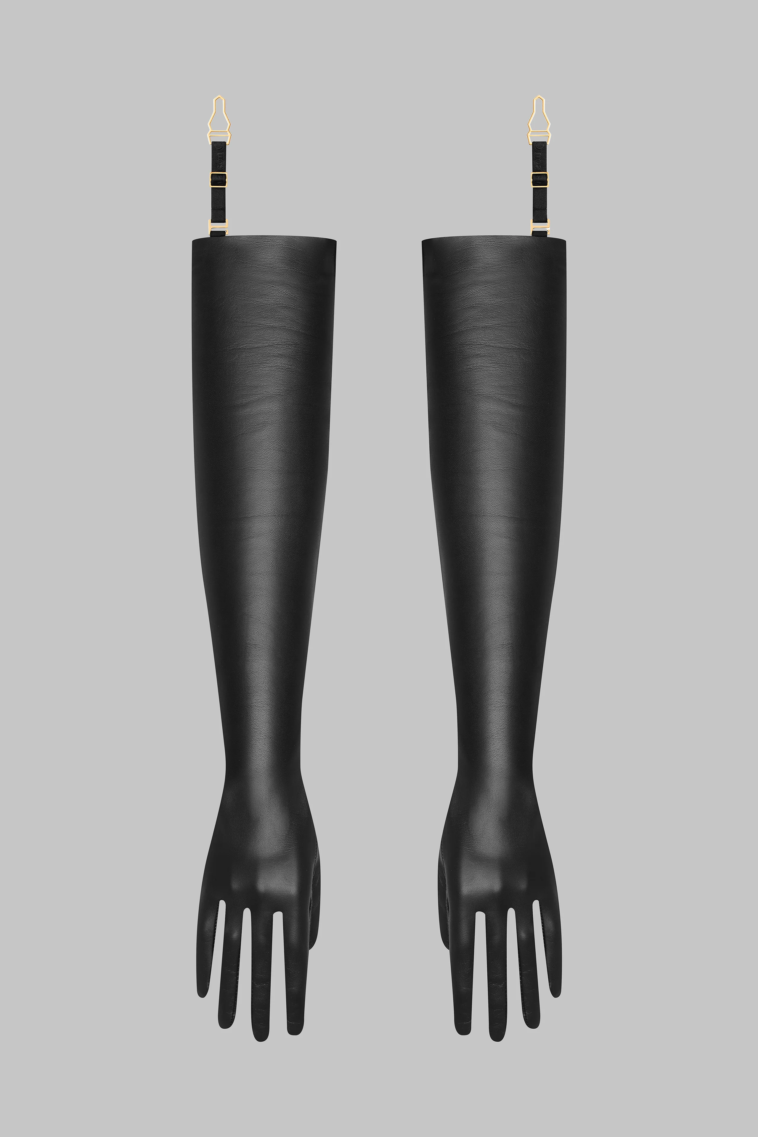 Leather Opera Gloves with suspenders - Image 4