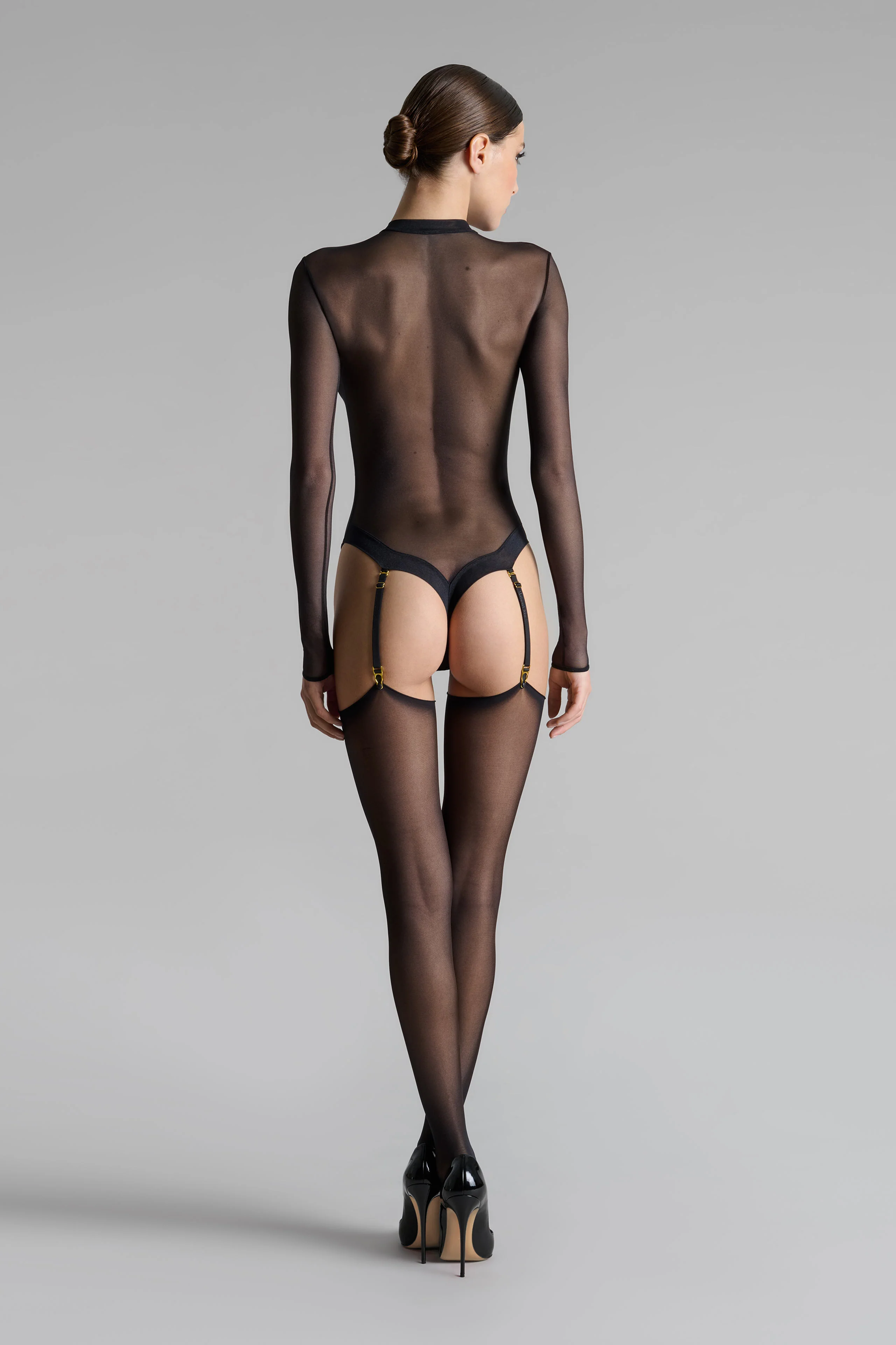 Cut and curled sheer stockings 20D - LEGWEAR - Image 6